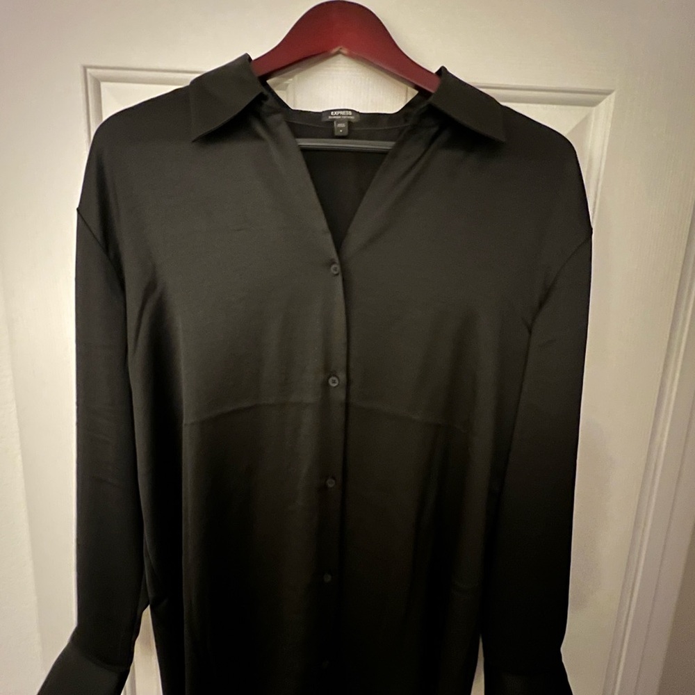 Express Black Button Down Shirt